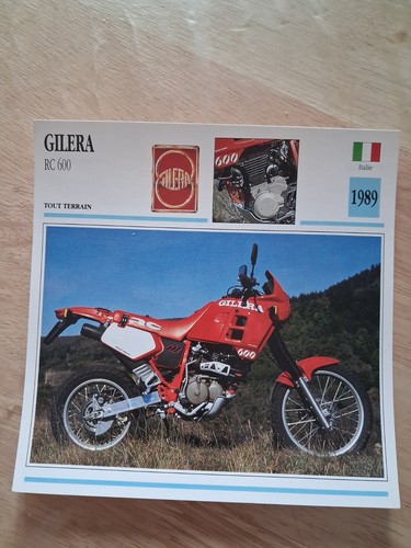 Gilera 600 1989 fiche - gilera, carte
