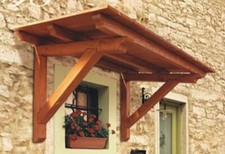 Pensiline in legno misura 200 x 100 cm completo di ferramenta con 3 Traverse