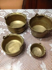 pentole in ottone set quatto pentole antiche