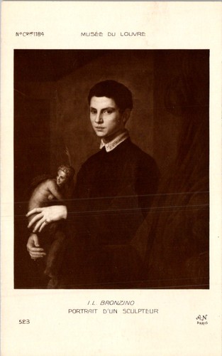 Cartolina bronzino ritratto - cartolina,