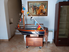 frigo barca artigianale quasi nuova finitura mogano CEE esposizione pesci etc