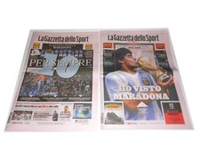MARADONA 26/27 nov. 2020 morte Gazzetta dello Sport 2 giornali + poster