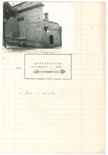 1960 ca PESARO Via Liberazione - Progetto insegna Autofficina GIROMETTI E FORi