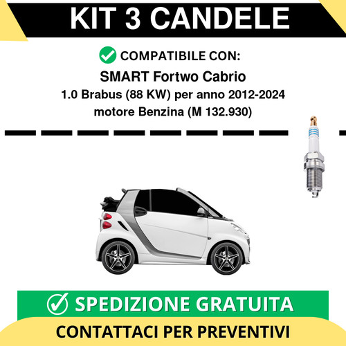 Kit candele per smart fortwo - per,