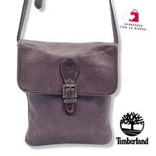 tracolla uomo donna timberland vera pelle made in italy unisex regolabile