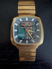 Bulova Accutron Spaceview 100° anniversario placcato oro (c. 1975) 