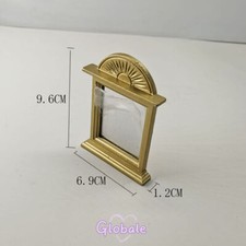 Scala 1:12 casa delle bambole miniatura oro villa vintage specchio arredo soggiorno decorazione
