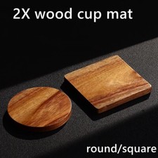 2X Wood Wine Coffee Drink Cup