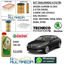 KIT TAGLIANDO 4 FILTRI OLIO