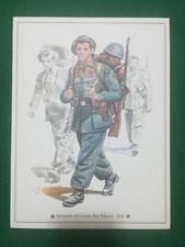 Vintage - Sergente Divisione San Marco RSI , vecchia  stampa   21x28