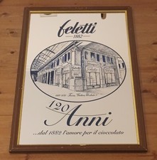 Specchio Pubblicitario Cioccolato Feletti Torino advertising mirror 