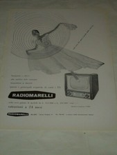 RADIOMARELLI-TELEVISORE- VECCHIA PUBBLICITA' CARTACEA DEGLI ANNI '50-IMPERDIBILE