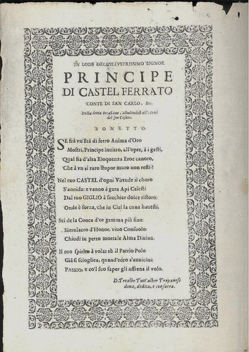 Trapani sonetti principe di - sonetti.,