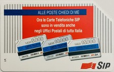 Scheda Telefonica Telefonkarte SIP “Alle Poste chiedi di me” bilingue usata 