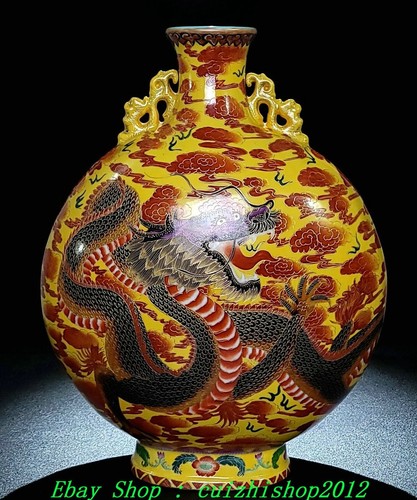 Vaso bottiglia fenice drago