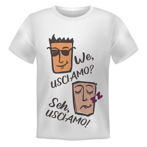 Maglietta uomo usciamo - uomo, usciamo,