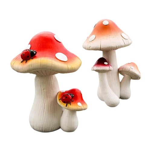 Statua funghi resina - funghi,