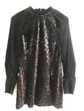 Zara Velluto Nero Lustrini