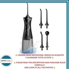 COSLUS Idropulsore Dentale Portatile 300 ml – 4 Modalità, IPX7, Batteria Lunga