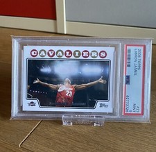 LeBron James TOPPS 2008 #23 Chalk Toss PSA 9, NBA Card