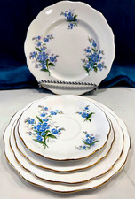 ROYAL ALBERT "FORGET ME NOT" BONE CHINA 5pz Piattino Pane Dessert PIATTI Pranzo