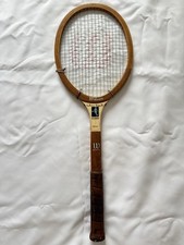 Racchetta da tennis vintage Wilson Chris Evert autografata in legno