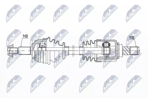 Semiasse nty 650mm - nty,