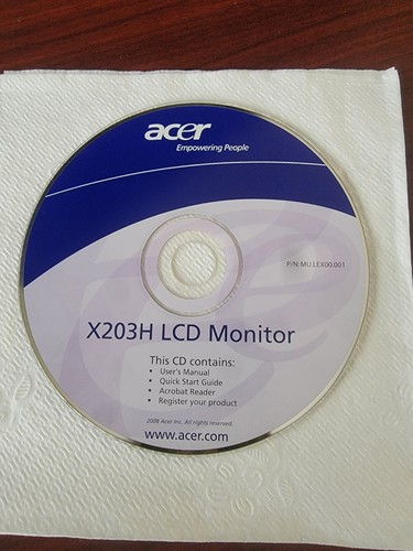 Acer x203h monitor manuale - acer,