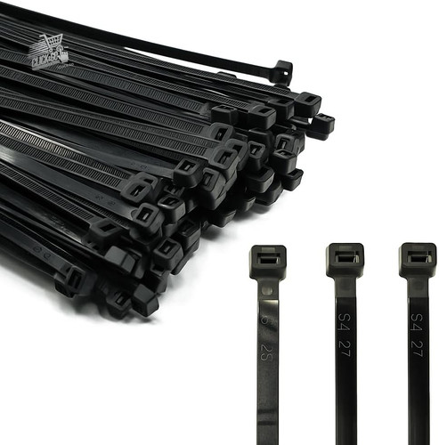 100 fascette plastica nere - plastica,