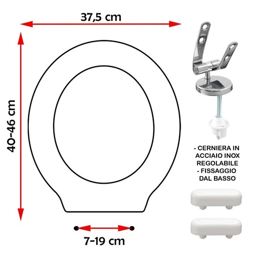 Sedile copriwater compatibile - sedile,