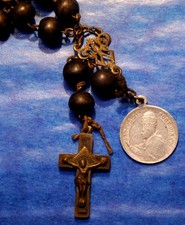 Antico rosario perle in legno