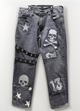 Jeans grigi personalizzati