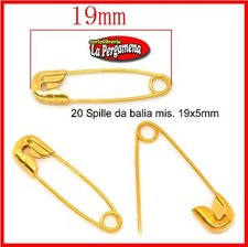 Bigiotteria SPILLE DA BALIA Crea bijoux 20 pz - Misura 19X5 mm. Tono Oro
