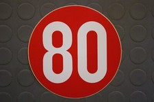 Adesivo LIMITE VELOCITA' 80 KM/H Auto Vespa Epoca Fondo Di Magazzino Lambretta