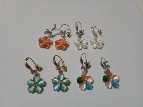 Orecchini pendenti con - , fiori