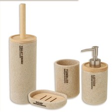 Set 4 Pezzi Accessori Bagno in