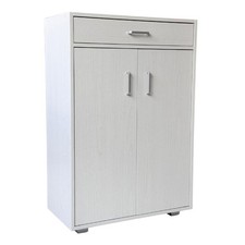 Scarpiera in legno 4 ripiani, 2 ante, 1 cassetto  63x33x95H cm Ripiani inclinati