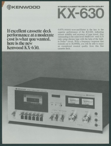 Kenwood 630 1973 dolby - 1973,