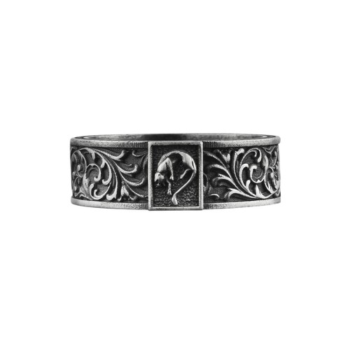 Anello fascia pantera - , argento