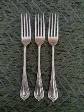 3 Forchette James Dixon & S Sheffield Silver Plate Antico  Lily Pattern c 1880