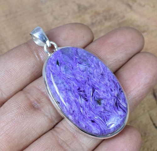Ciondolo charoite argento - ciondolo,