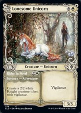MTG LONESOME UNICORN FOIL EXC - UNICORNO SOLITARIO ALTERNATE - ELD-X EN