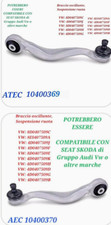 Kit BRACCIO ANTERIORE Superiore Dx Sx per Vw Passat AUDI A4 B5 B6 B7 A6 A8
