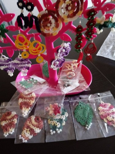 Orecchini uncinetto fiori - ,,