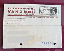 cartolina alessandro vandoni bilance milano f.grande 1939