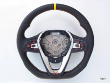 17-21 BMW X3 G01 X4 G02 SPORT NUOVA NAPPA PELLE RISCALDATA/GIALLO marca FONDO PIATTO