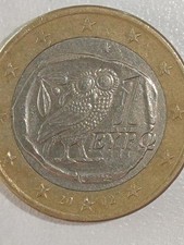 Moneta euro gufo grecia 2002 - moneta, 1