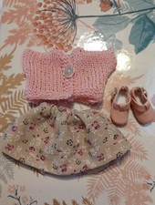 Golf rosa, gonna e scarpine coordinate per bambole mini Furga Lisa e Lucia & C