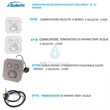 COMANDI COMMUTATORE PER VENTILCONVETTORI GALLETTI ESTRO FL - FA - FU - FB BIANCO