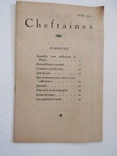 1951 Cheftaines Girl Guide Girl Scout libretto rivista in francese